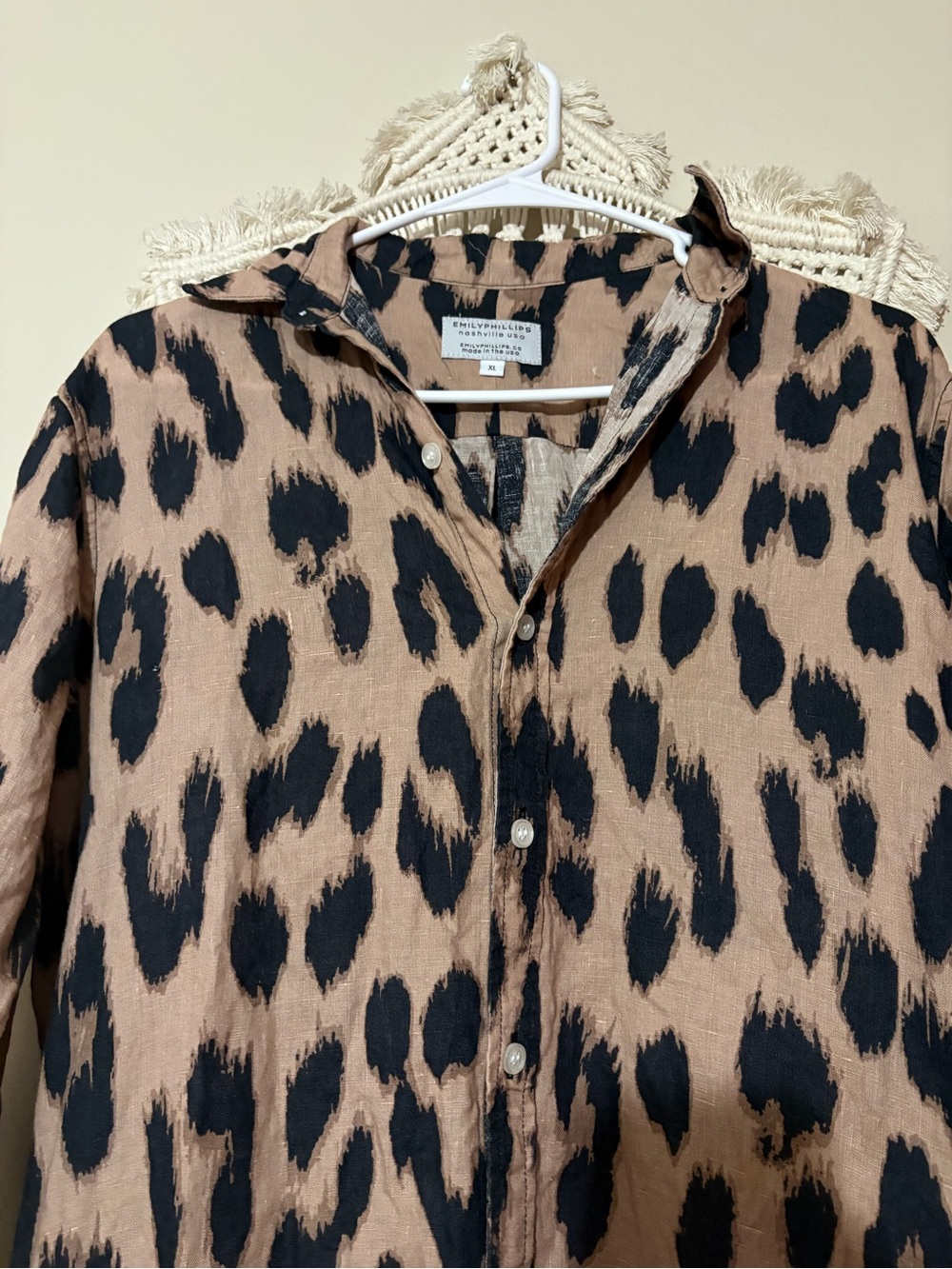 Emily Phillips Cheetah Linen Girlfriend Maxi Dress - Picture 5 of 6